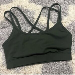 Women's Black Strappy Sports Bra